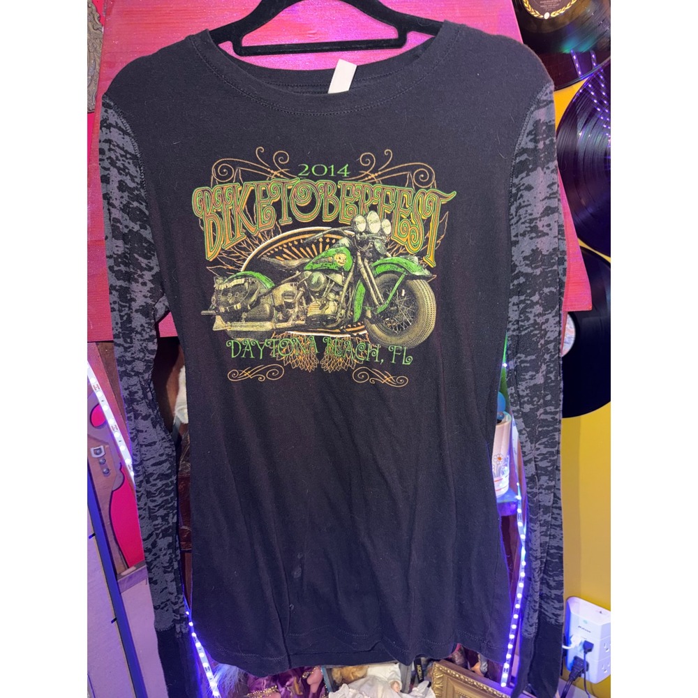 Next Level Biketoberfest 2014 Daytona Beach FL Long Sleeve Graphic Tee XL Black
